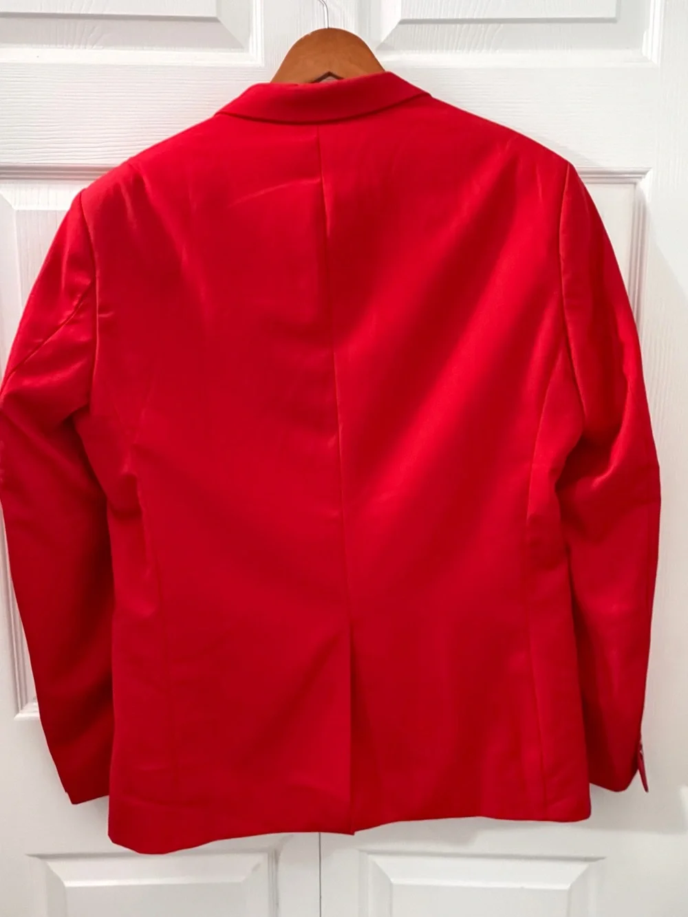 Mens Red Blazer Sport Coat Size Large Modern Formal Wedding Party Prom Jacket